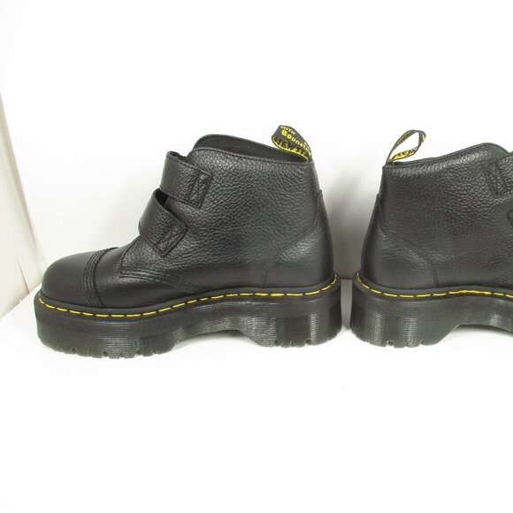 Dr. Martens AirWair Devon Black Grain Leather Buckle Boots Women’s US Size 8 - Picture 3 of 14